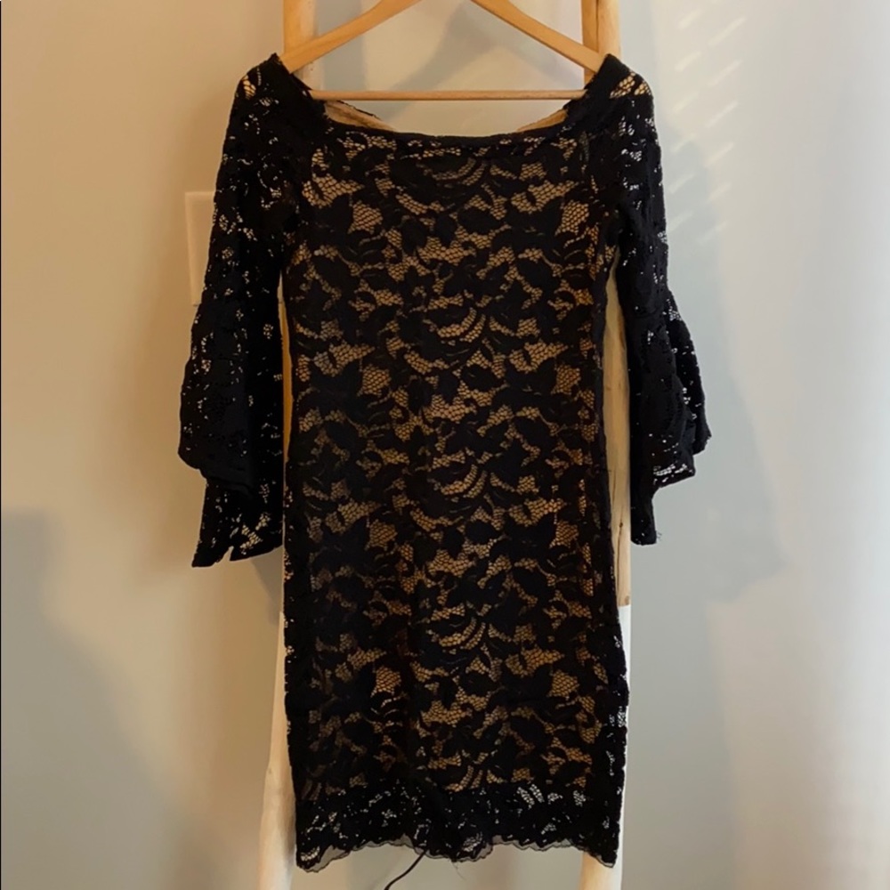 Black lace dress